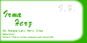 irma herz business card